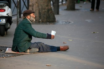 poor old man on street poor old man