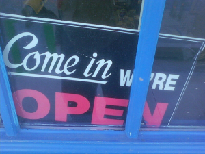 we are open were open