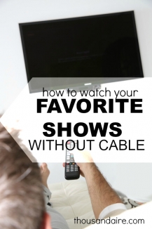 watch TV shows without cable, frugal watching, cutting cable provider