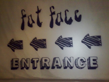 fat face entrance