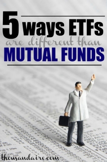 Confused over your investment options? Here are five ways ETFs are different than mutual funds and why they're both good investments!
