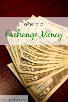 exchange money tips, money exchange places, cash exchange places
