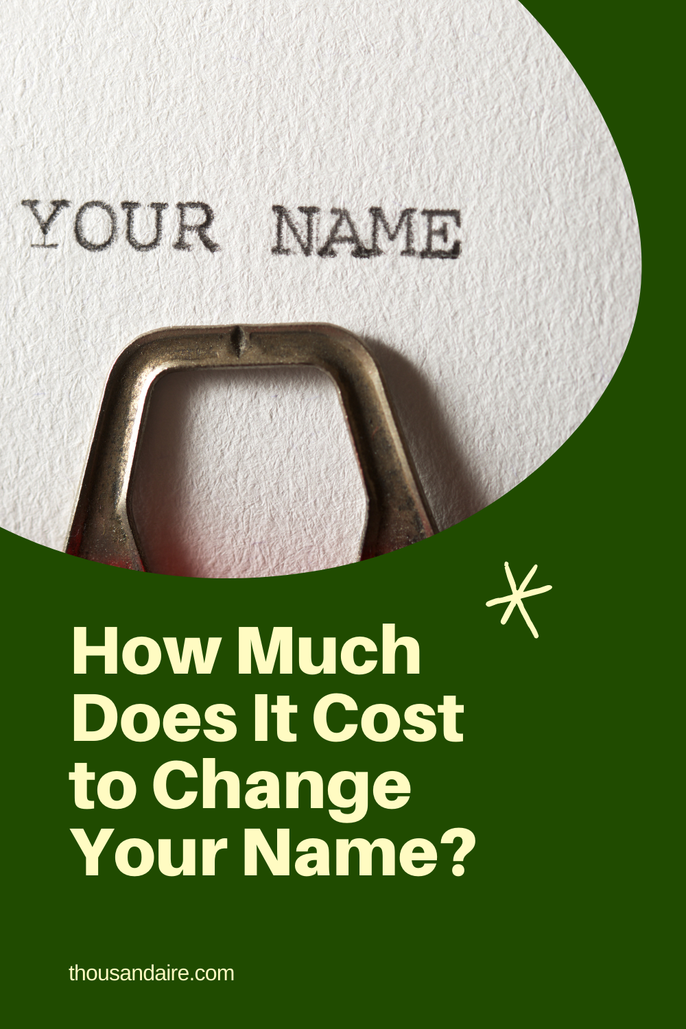 How Much Does It Cost to Change Your Name