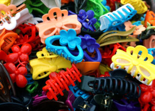 pile of multi-colored claw clips for hair