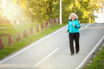 senior woman on a run