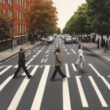 creepy version of the Beatles on Abbey Road