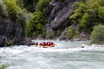 rafting on a river