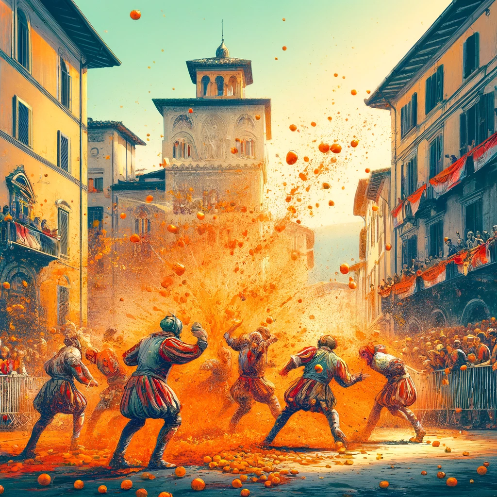 Battle of the Oranges, Ivrea, Italy