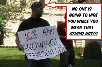 unemployment stupid hat